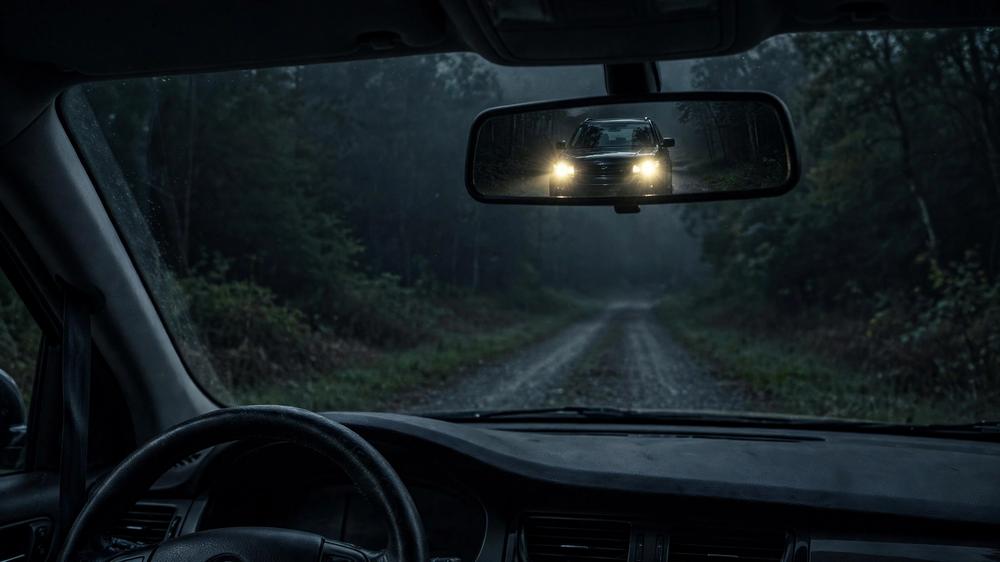 Black SUV in the mirror